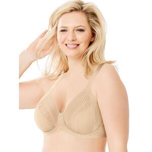 NWT Lilyette by Bali Enchantment Minimizer Bra Underwire Latte Lift 42G
